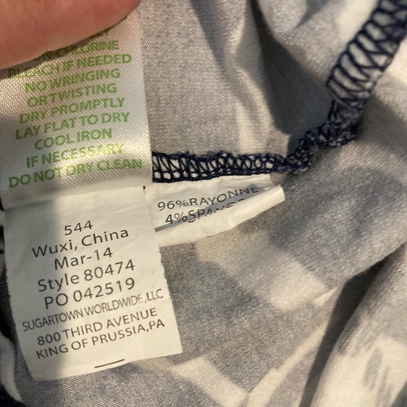 Lilly Pulitzer maxi navy and white umbrella dress - Picture 4 of 11